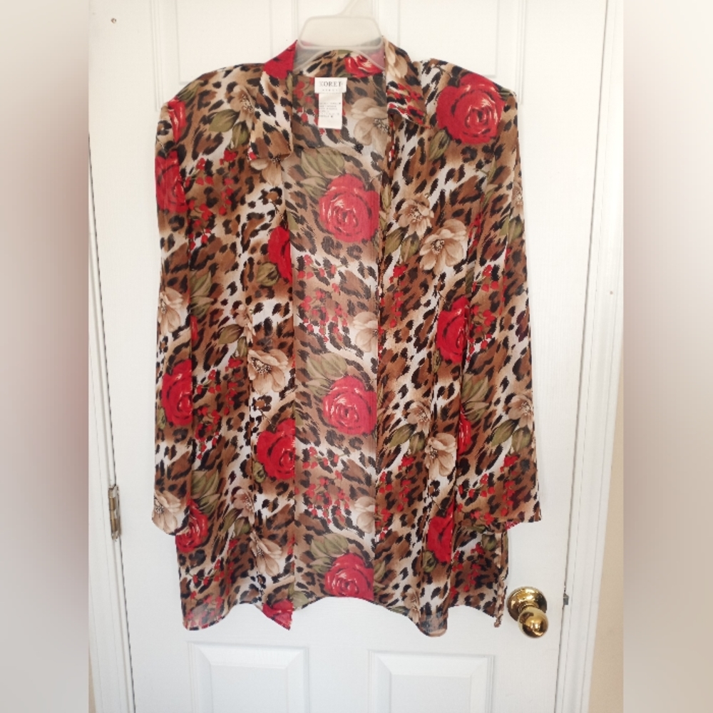 Koret Sheer Floral Jacket Size 18W
